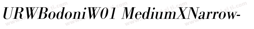 URWBodoniW01 MediumXNarrow字体转换